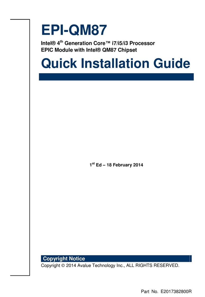 Avalue Technology EPI-QM87 User manual
