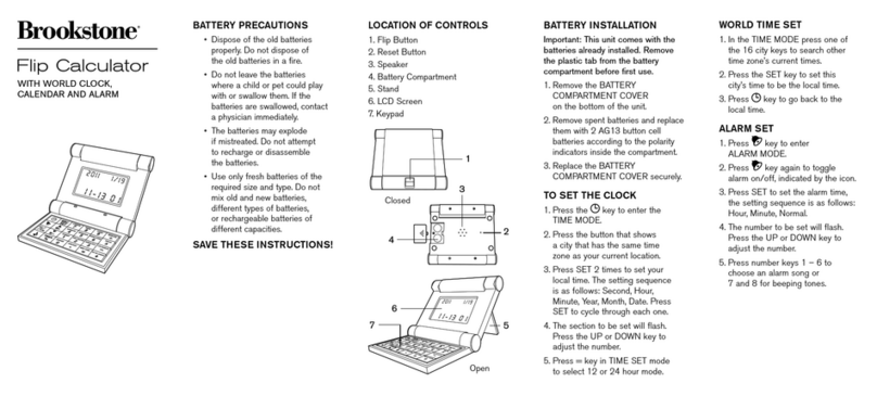 Brookstone Flip Calculator user guide