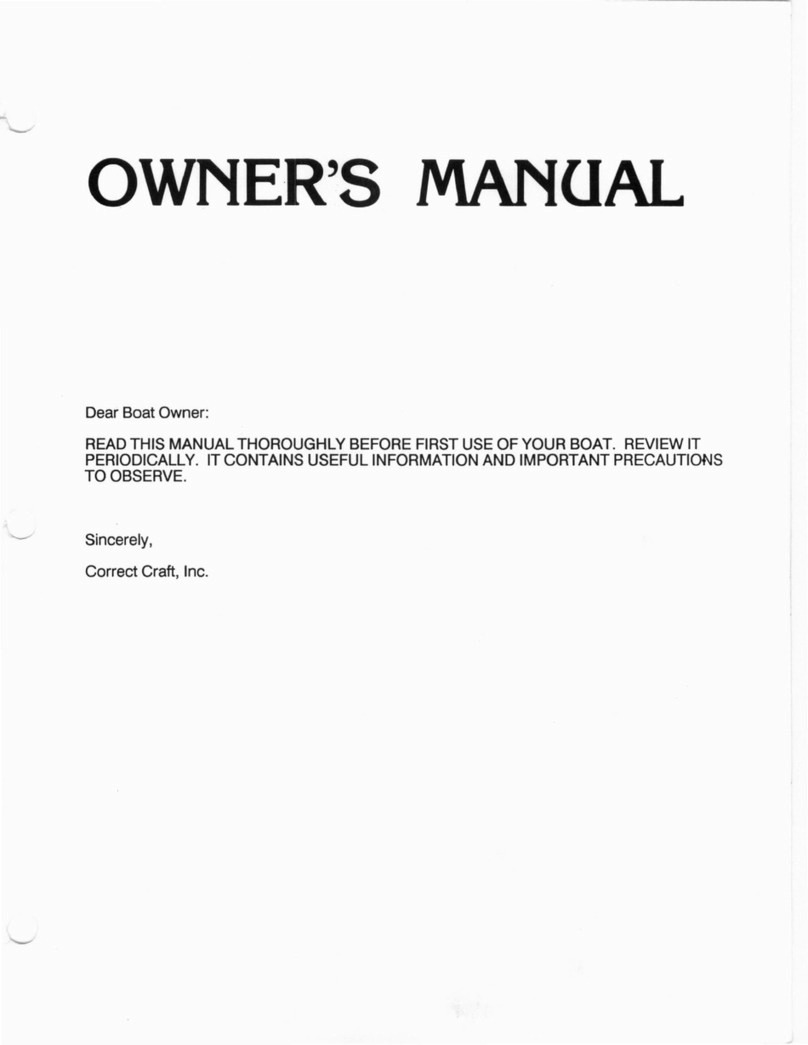 CORRECT CRAFT Boat owner's manual
