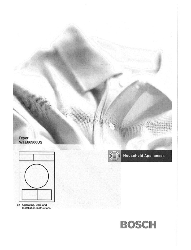 Bosch WTE863000US Operating instructions