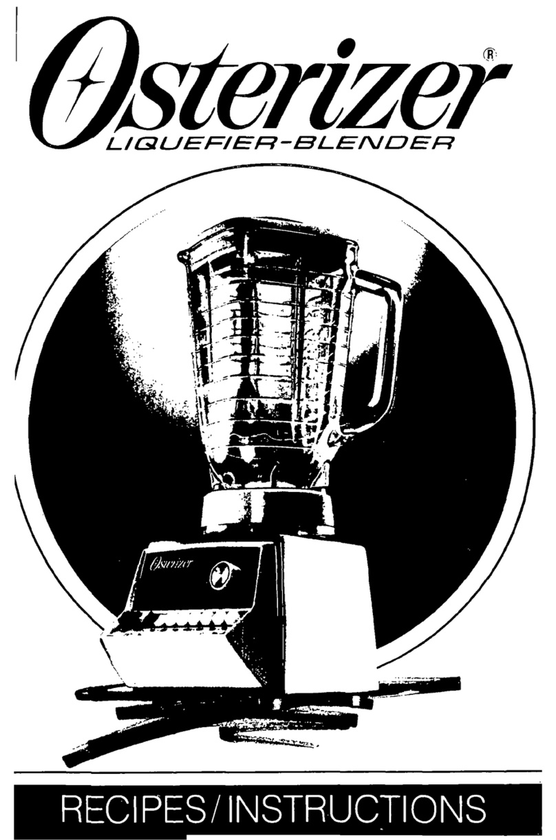 Osterizer Liquefier Blender User manual