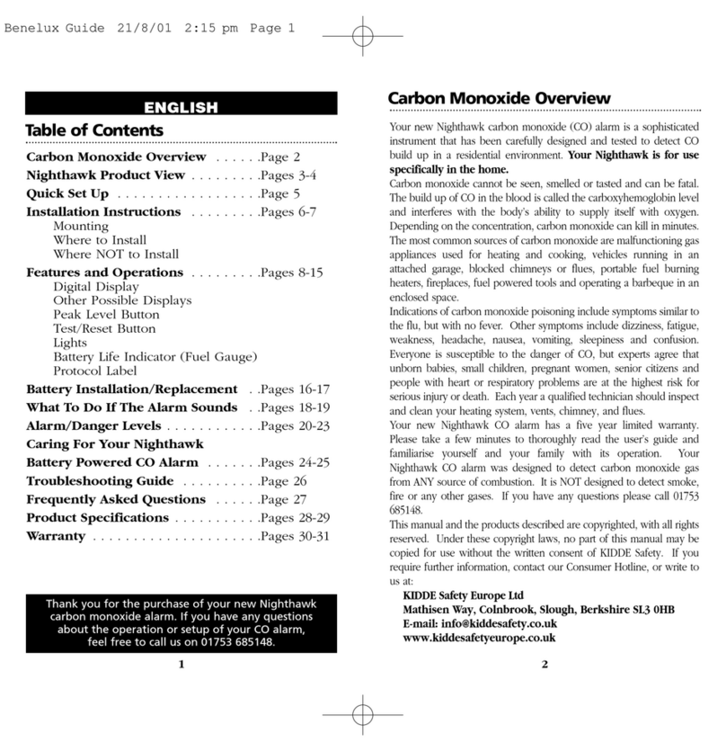 Kidde Nighthawk User manual