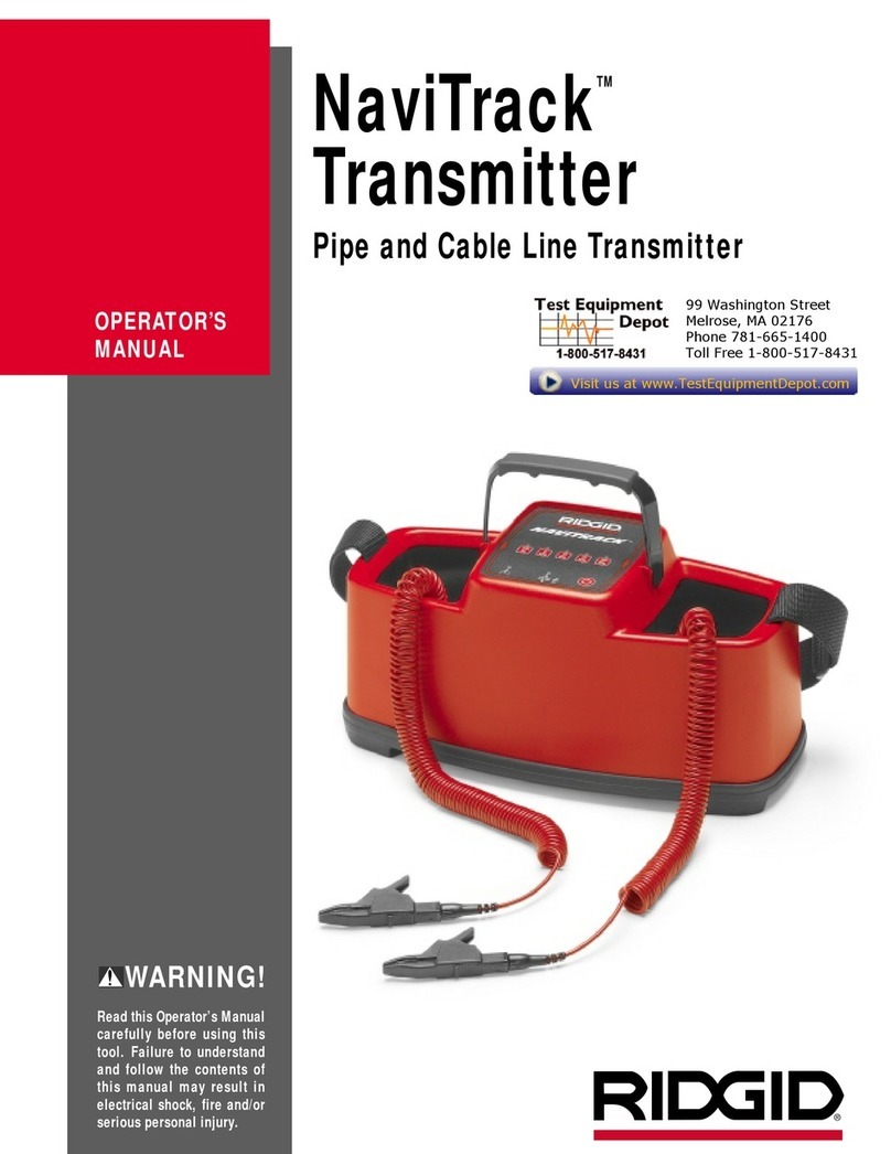 RIDGID NAVITRACK Operator's manual