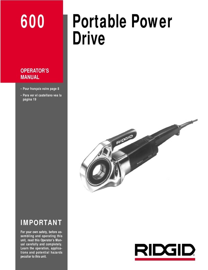 RIDGID 600 Operator's manual