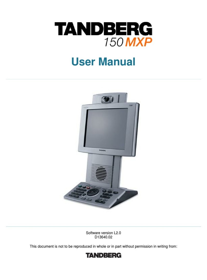 TANDBERG 150 MXP user manual