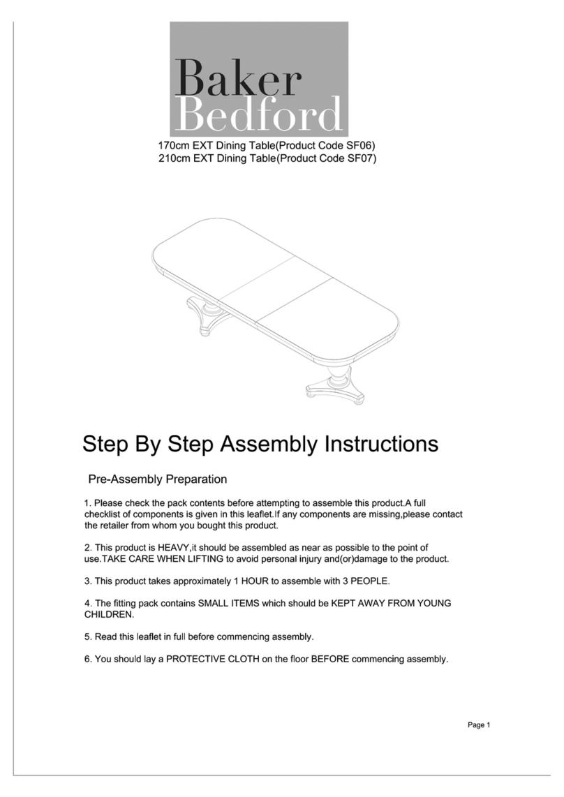 Baker Bedford 210cm EXT Dining Table Step by step assembly instructions Baker Bedford 210cm EXT Dining Table Step by step assembly instructions