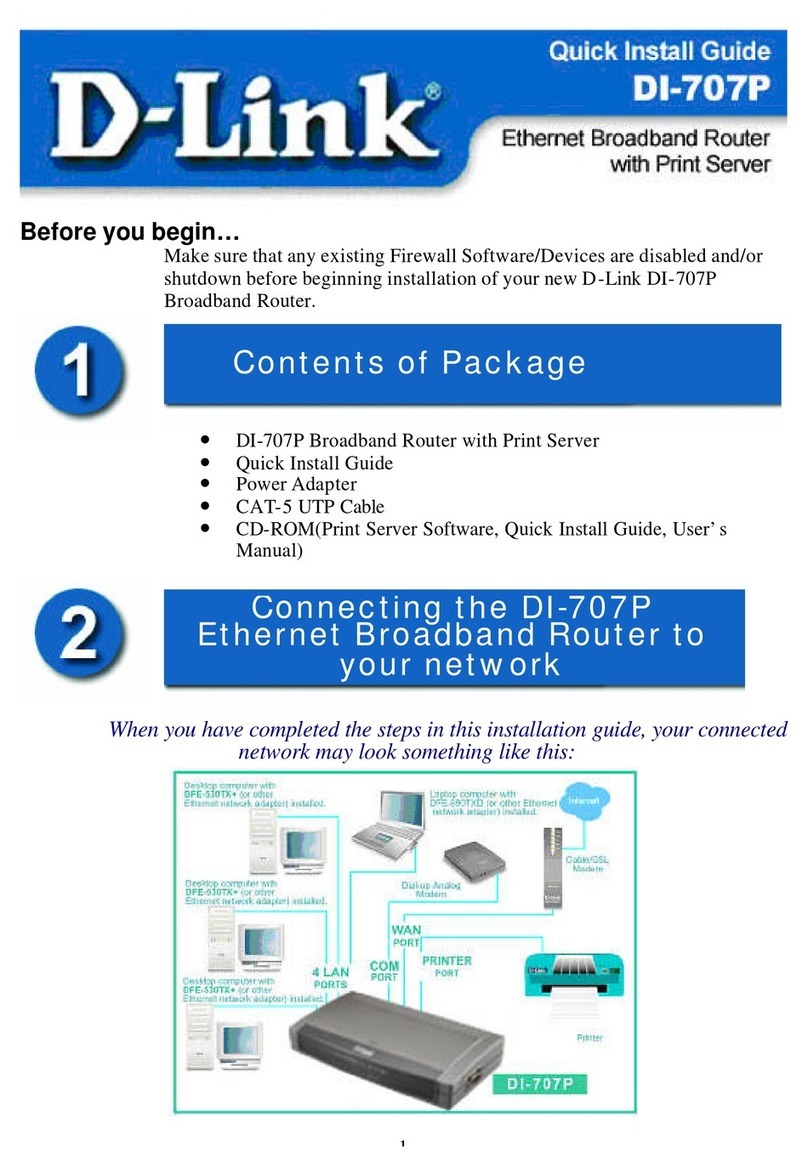 D-Link Express Ethernetwork DI-707P User manual D-Link Express Ethernetwork DI-707P User manual