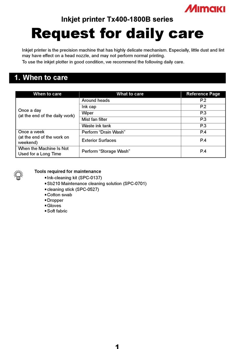 MIMAKI Tx400-1800B series User manual