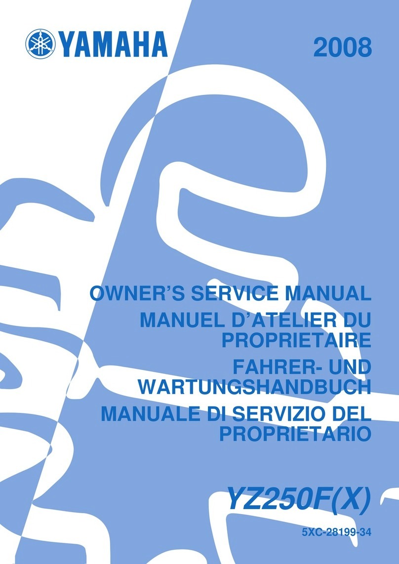 Yamaha YZ250F X 2008 Owner's service manual