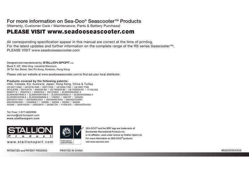 Sea-doo Seascooter RS 1 SD15001 User manual