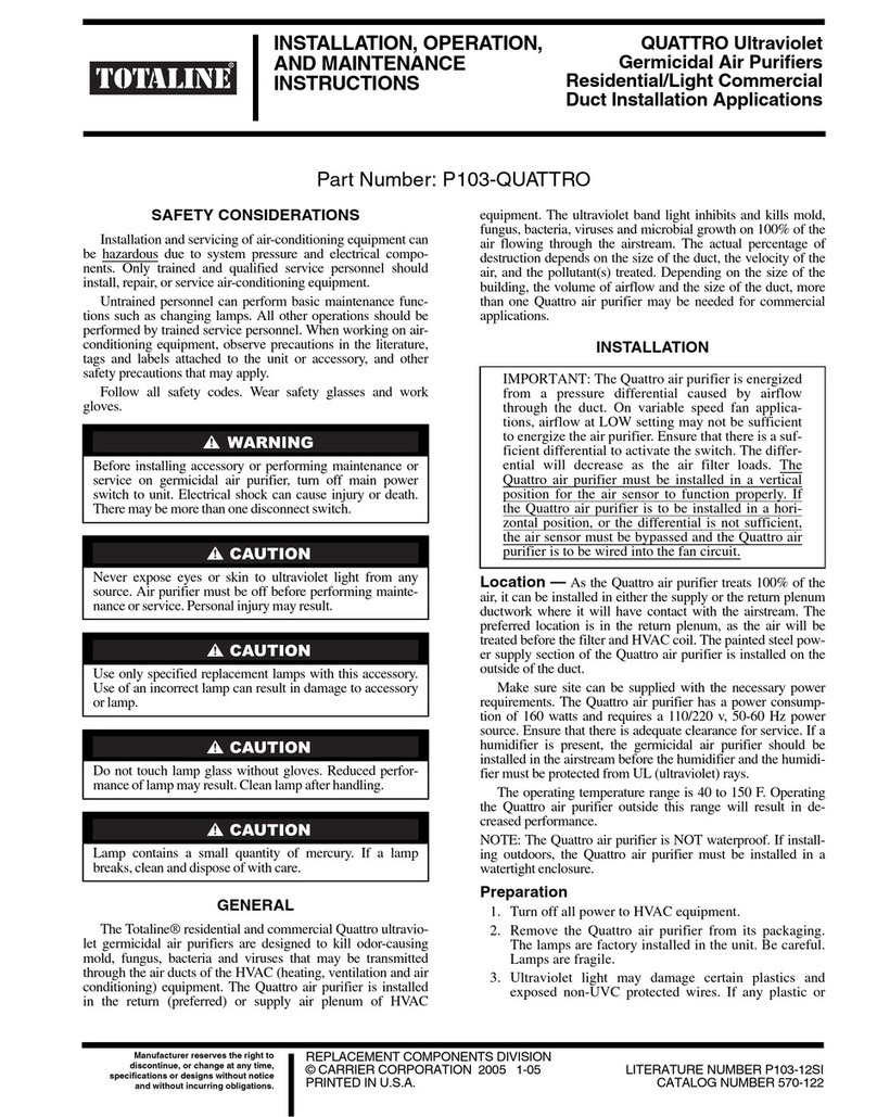 TOTALINE P103-QUATTRO Installation & operation manual