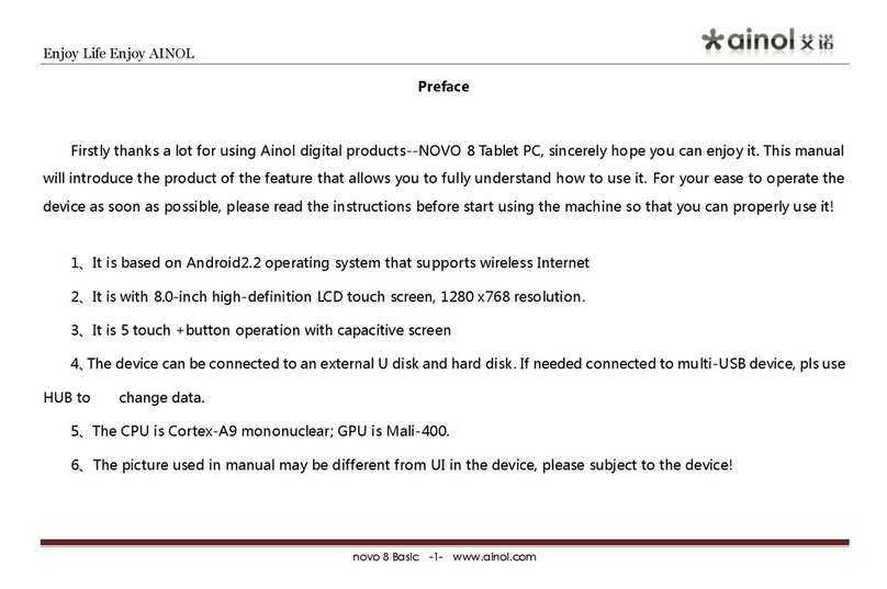 Ainol Novo 8 user manual