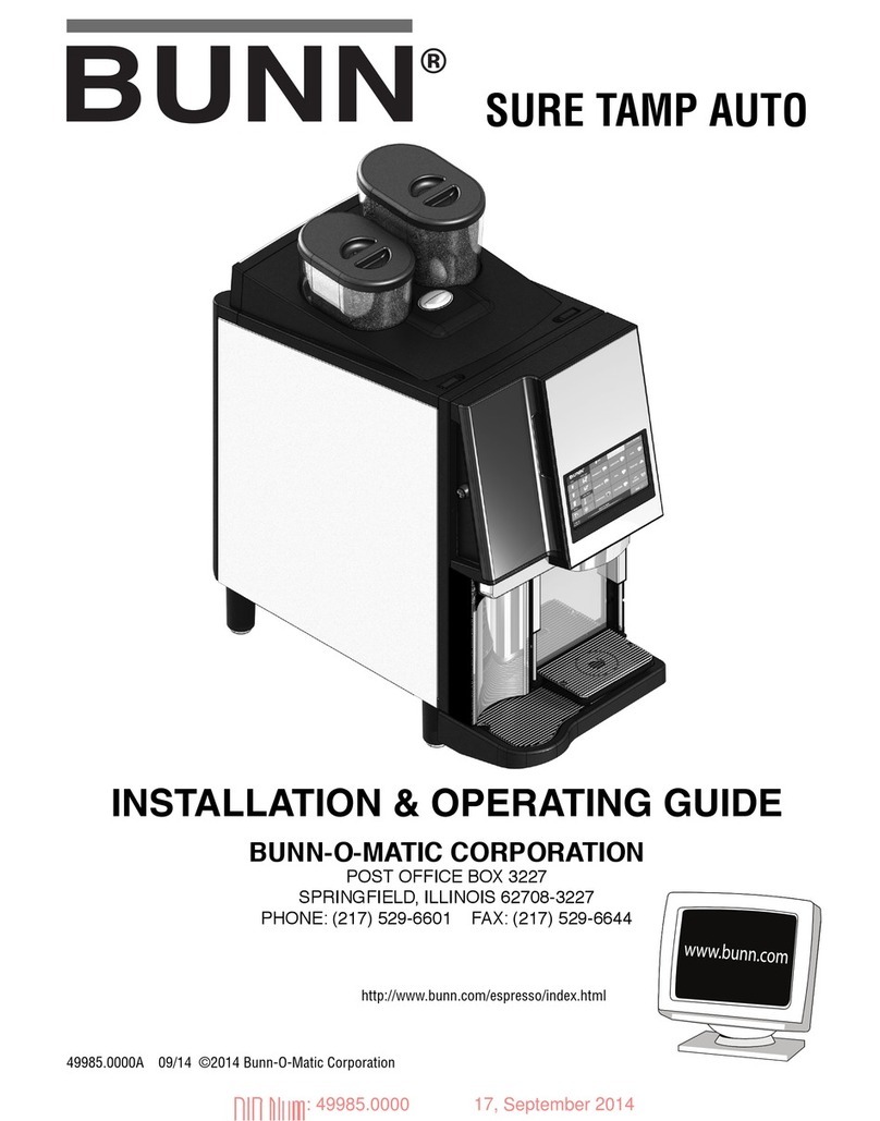 Bunn Coffee machine Installation & operating guide