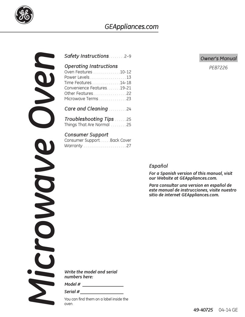 GE PEB7226 owner's manual