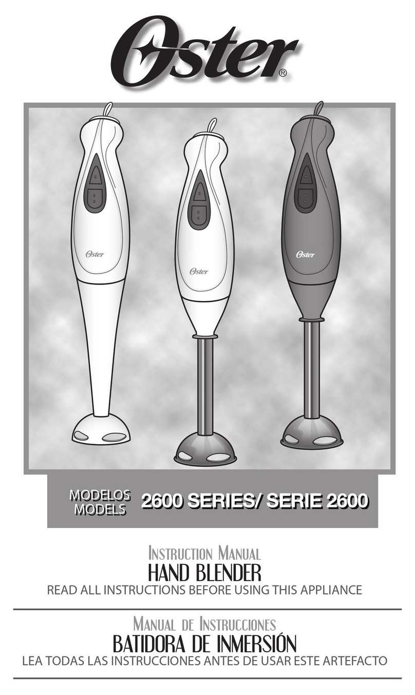 Oster 2600 SERIES instruction manual