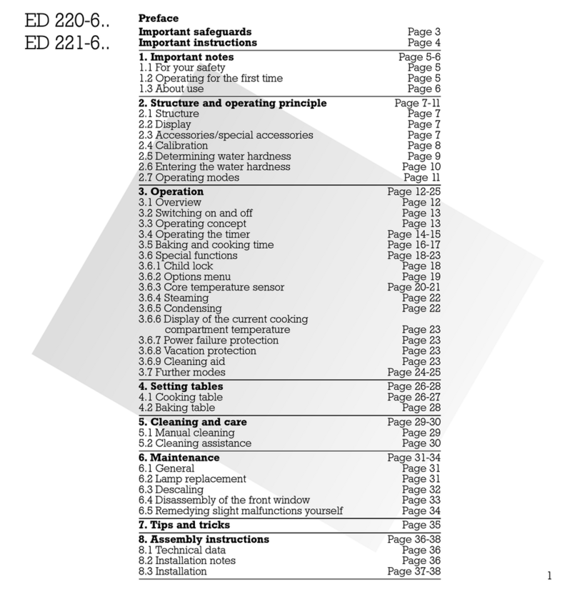 Gaggenau ED 221-6 Series User manual