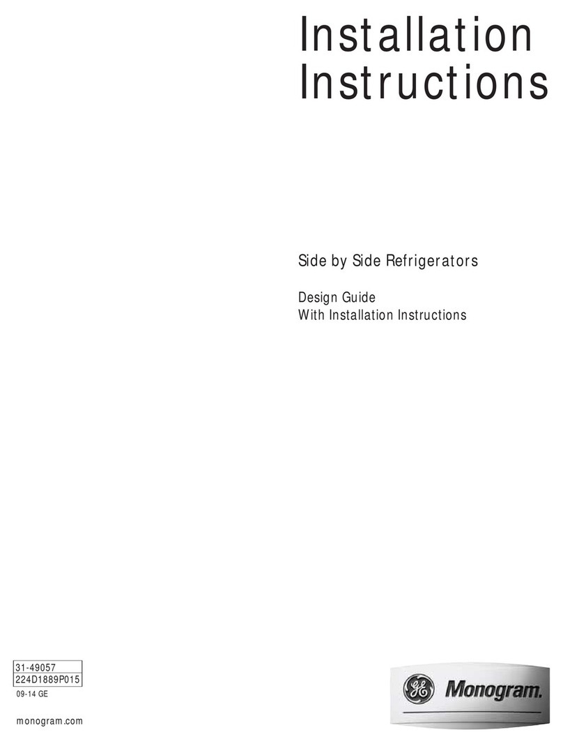 GE Side by Side Refrigerators User manual