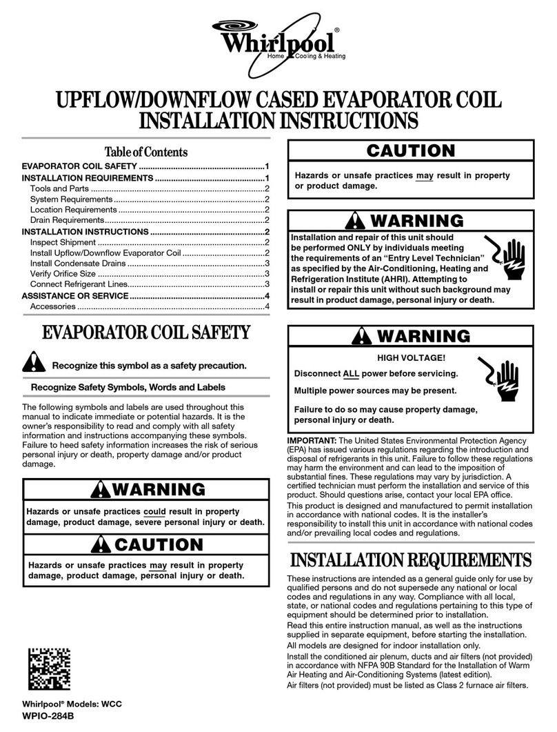 Whirlpool WCC installation instructions
