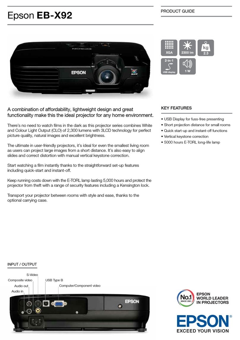 Epson EB-X92 User manual