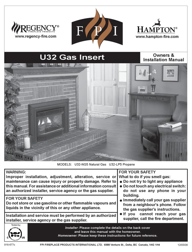 FPI U32Gas Insert Owners & installation manual