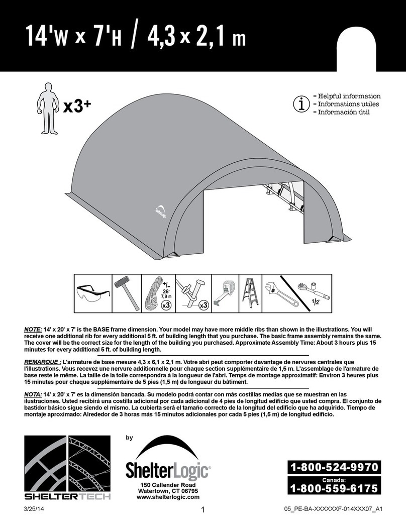 ShelterLogic 14'W x 7'H manual ShelterLogic 14'W x 7'H manual