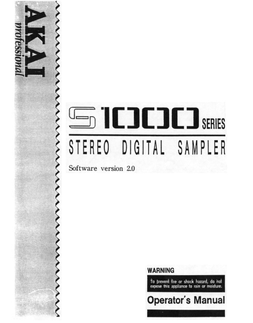 Akai S1000 Series User manual