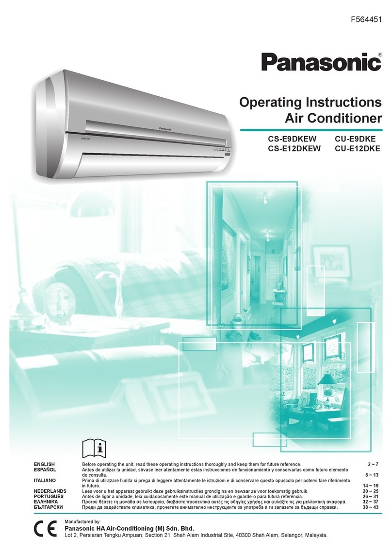 Panasonic CS-E9DKEW operating instructions
