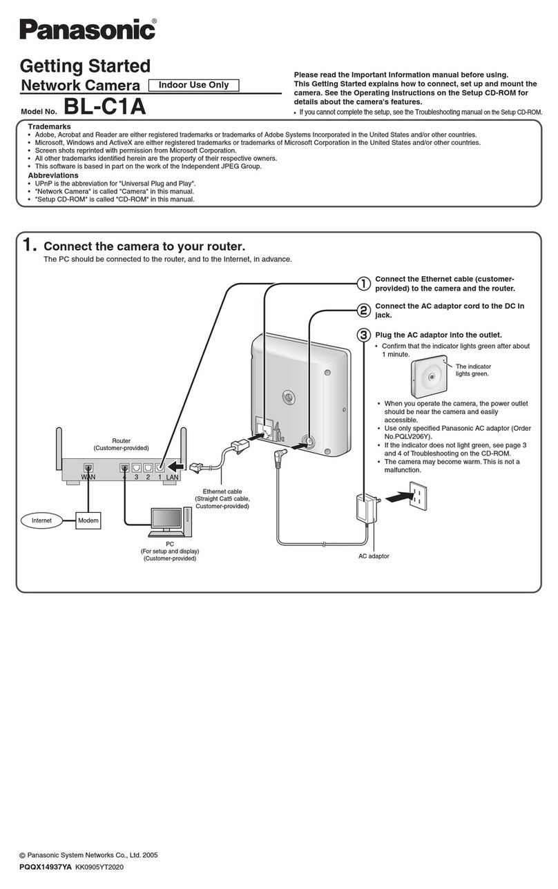 Panasonic BL-C1A - Network Camera User manual