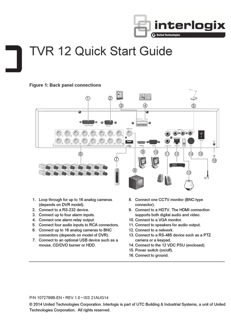 Interlogix TVR 12 User manual