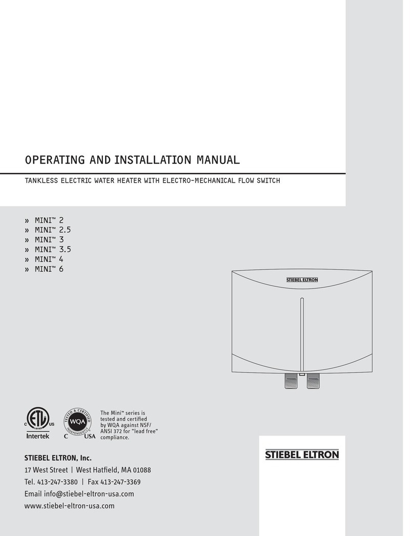 STIEBEL ELTRON MINI 2 OPERATING AND INSTALLATION Manual STIEBEL ELTRON MINI 2 OPERATING AND INSTALLATION Manual