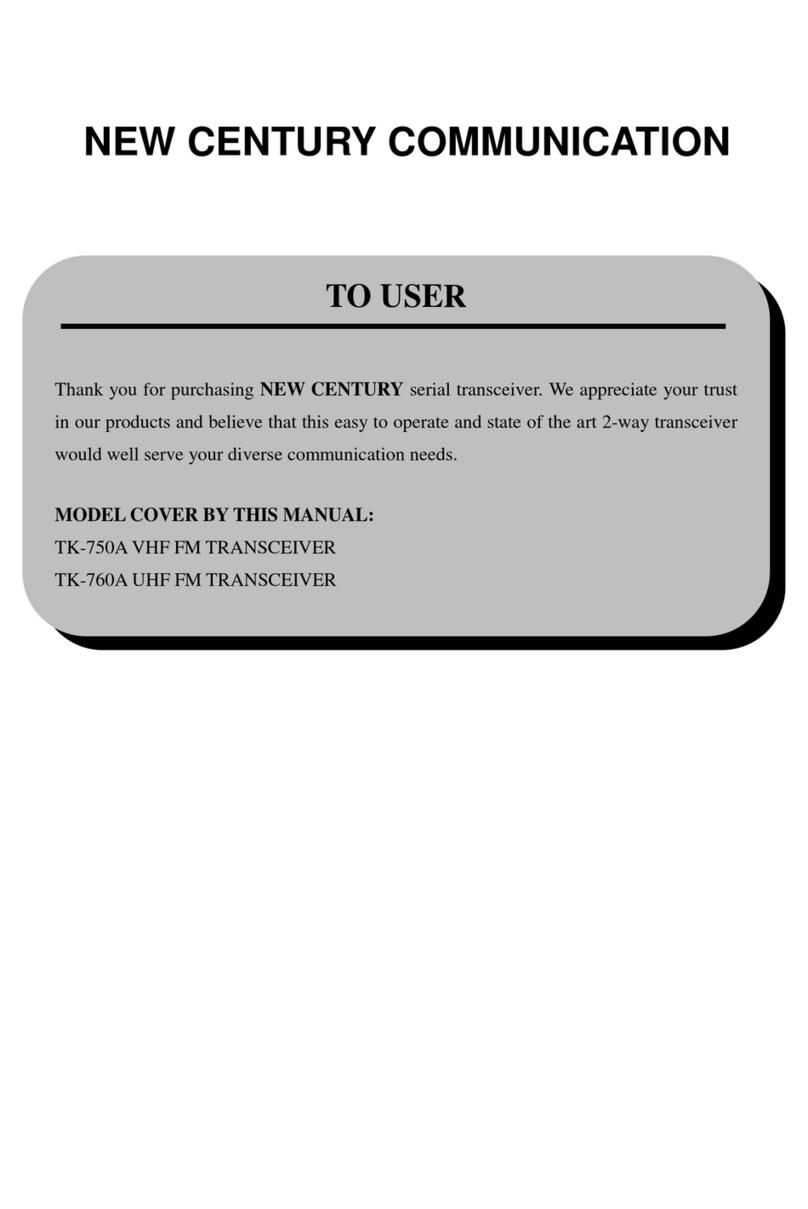 New Century Communication TK-750A manual New Century Communication TK-750A manual