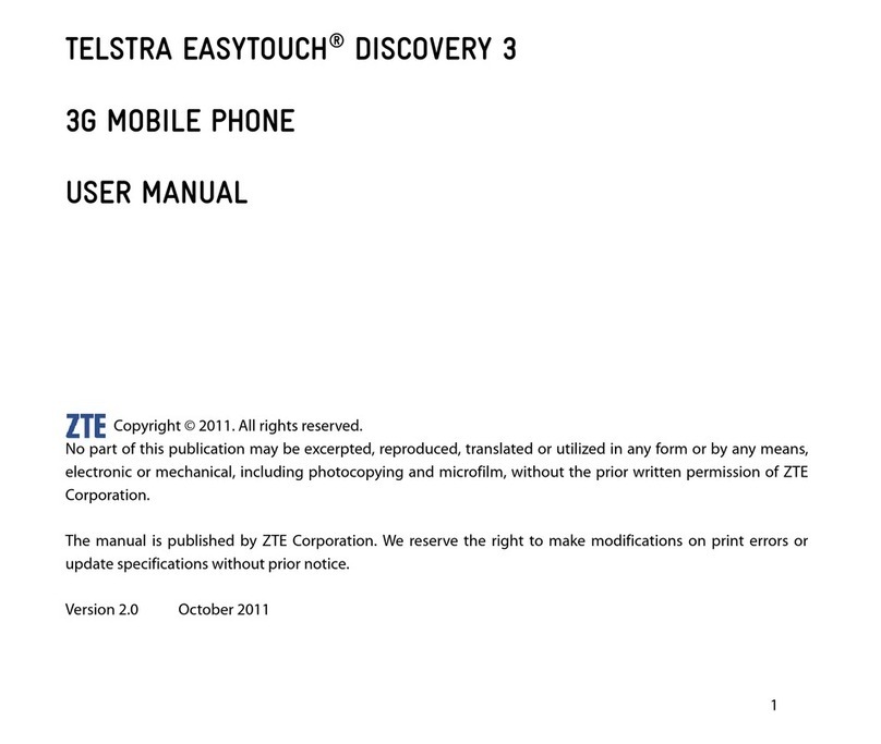 Zte TELSTRA EASYTOUCH DISCOVERY 3 User manual