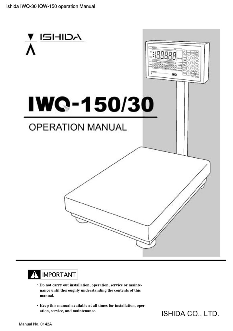ISHIDA IWQ-150 Operation manual