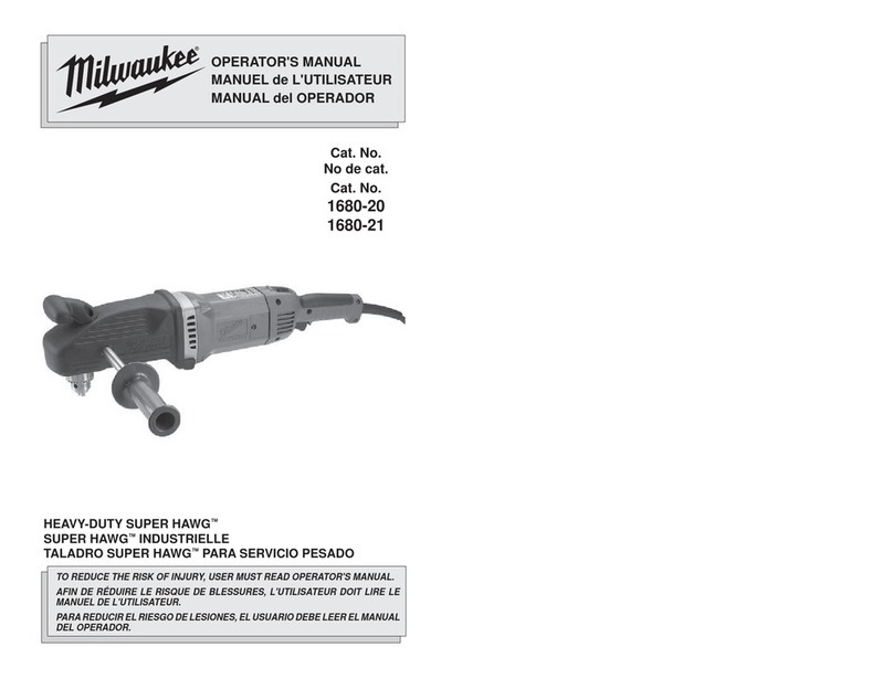 Milwaukee 1680-20 Operator's manual