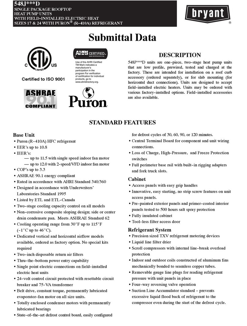 Bryant Magna VF750C User manual