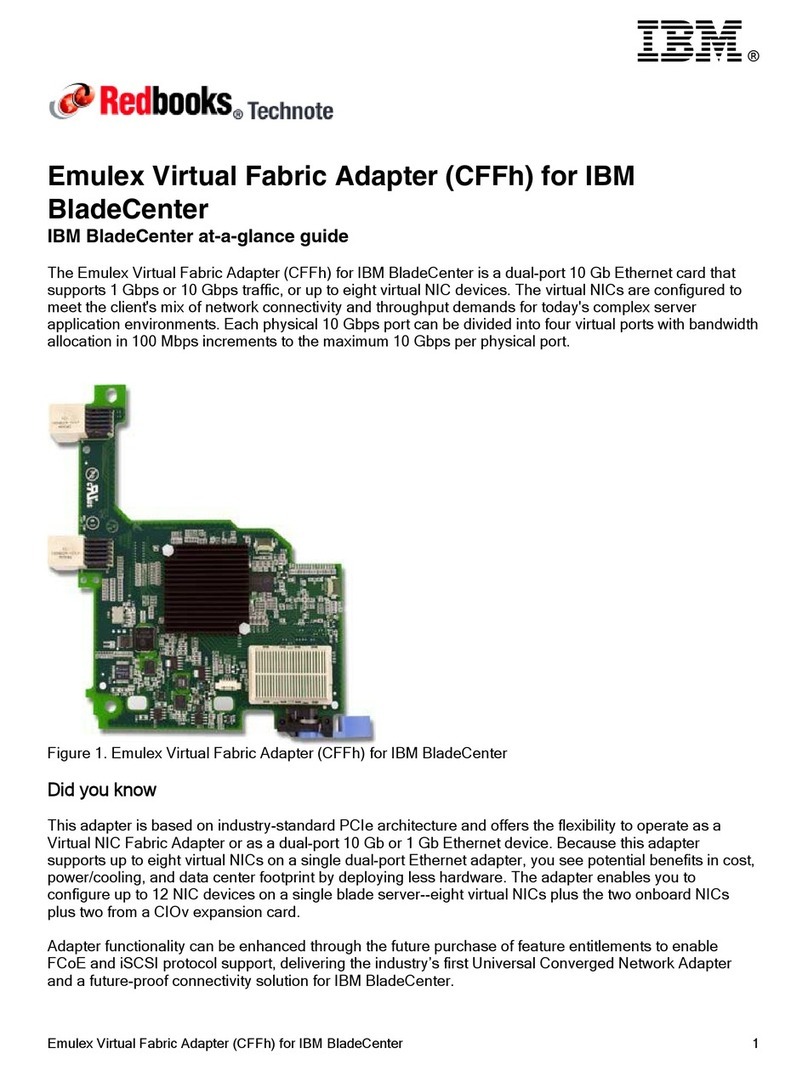 IBM Emulex Virtual Fabric Adapter User manual