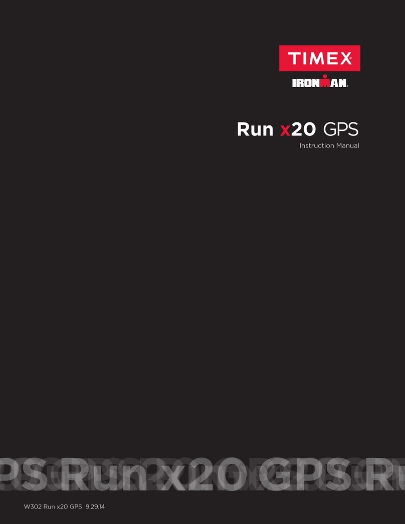 Timex Ironman Run x20 GPS User manual Timex Ironman Run x20 GPS User manual