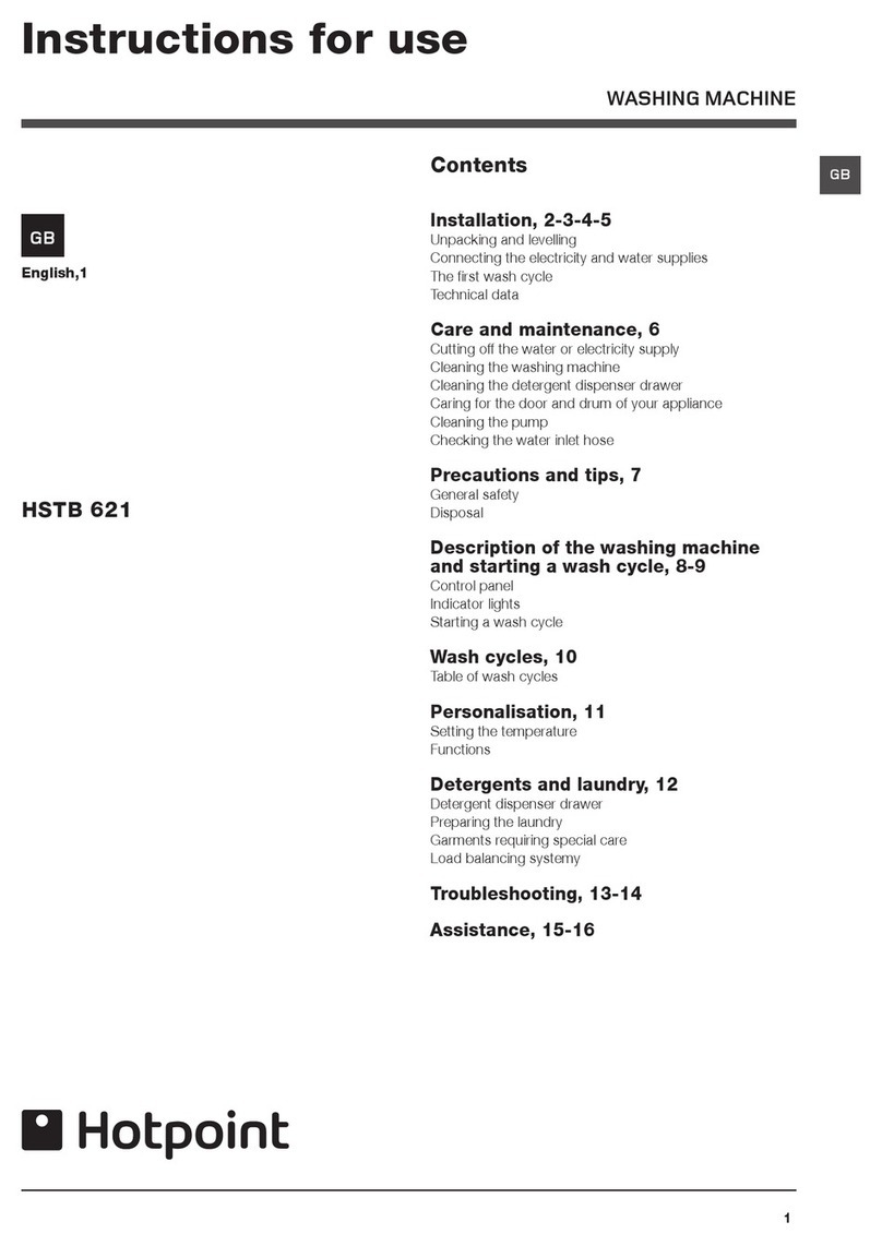 Hotpoint HSTB 621 User manual