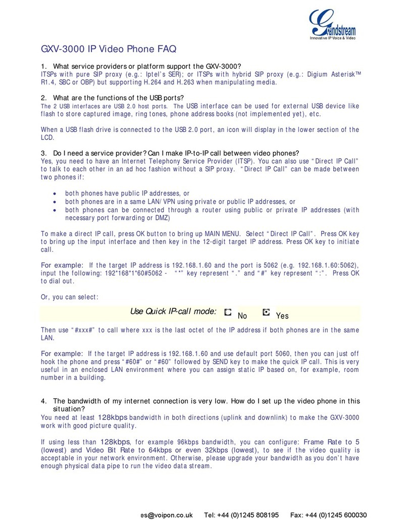 Grandstream Networks GXV-3000 Installation guide
