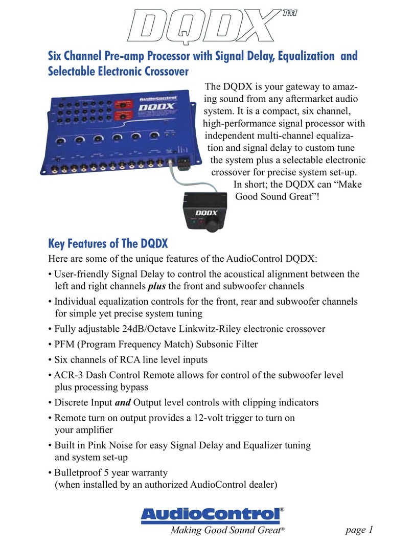 Audio Control DQDX User manual