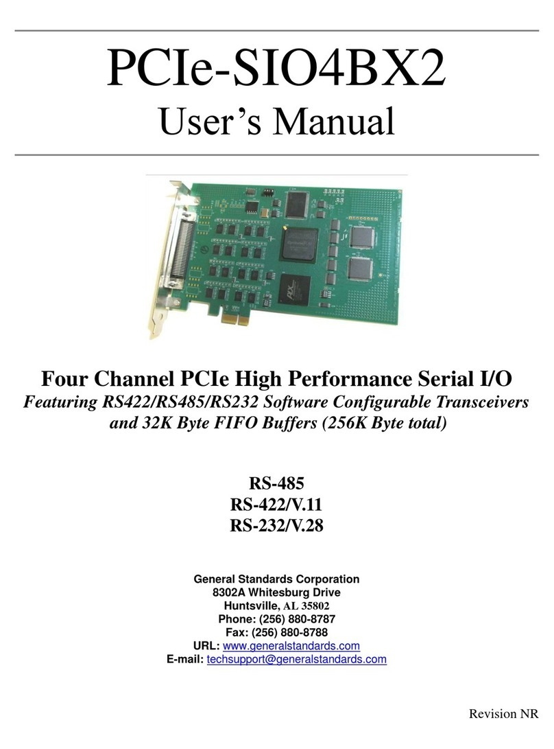 General Standards Corporation PCIe-SIO4BX2 user manual
