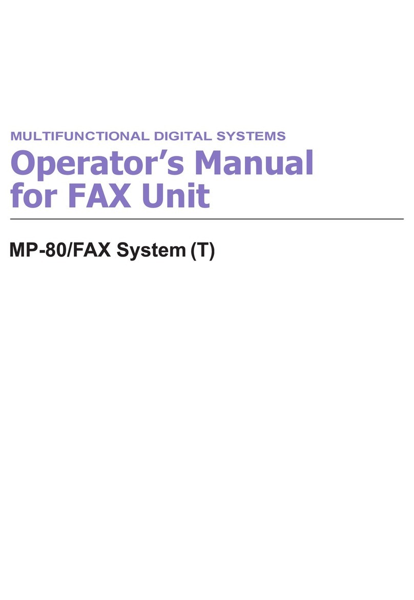 Kyocera Mita MP-80/FAX System(T) Operator's manual