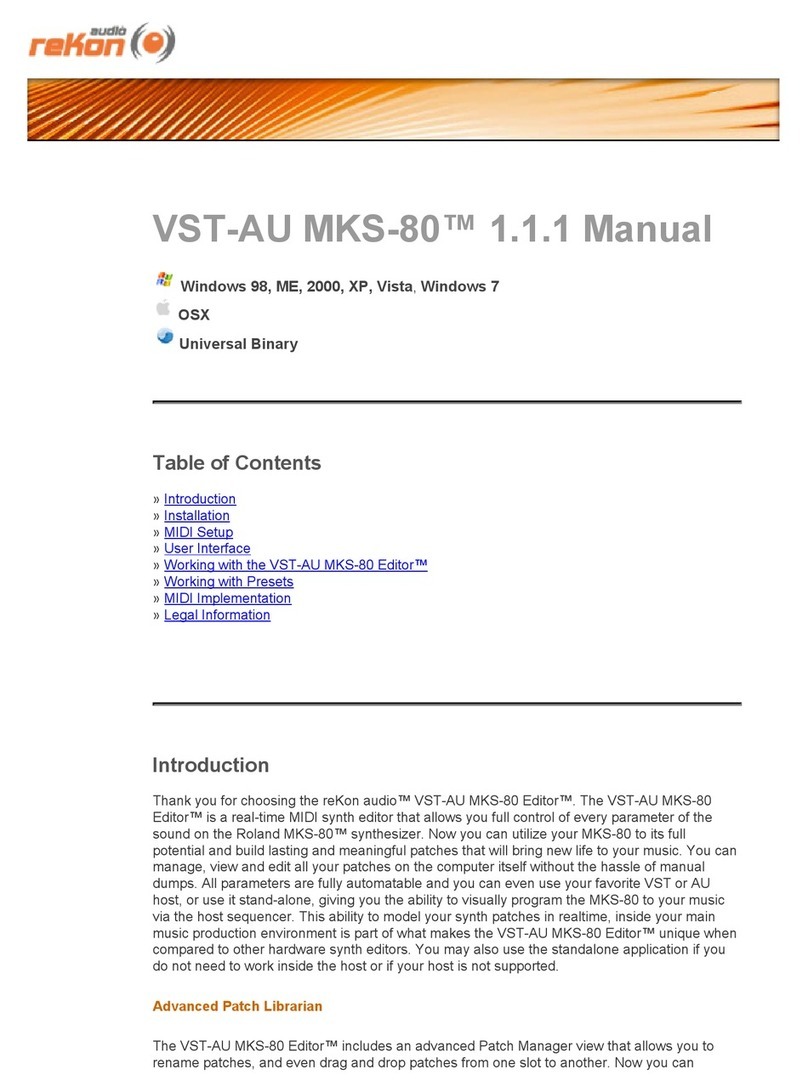 reKon audio MKS-80 User manual