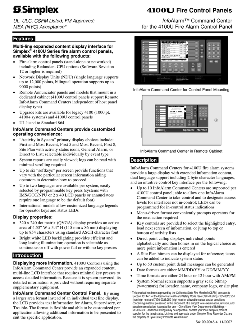 Simplex SafeLINC 4100U User manual