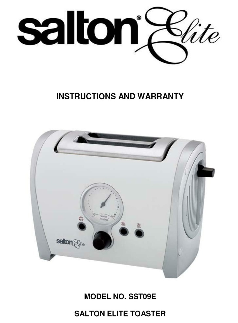 Salton Elite SST09E Instructions and warranty