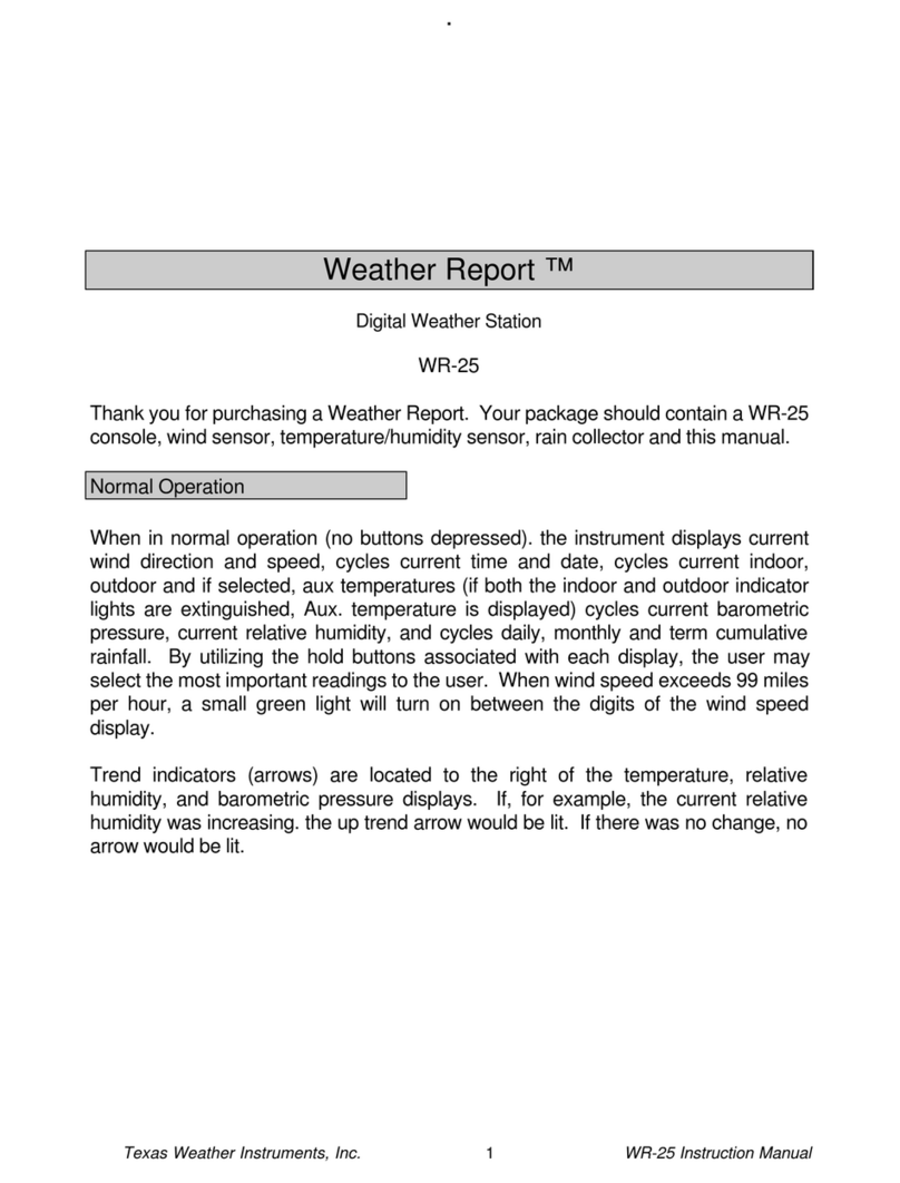 Texas Weather Instruments Weather Report WR-25 instruction manual