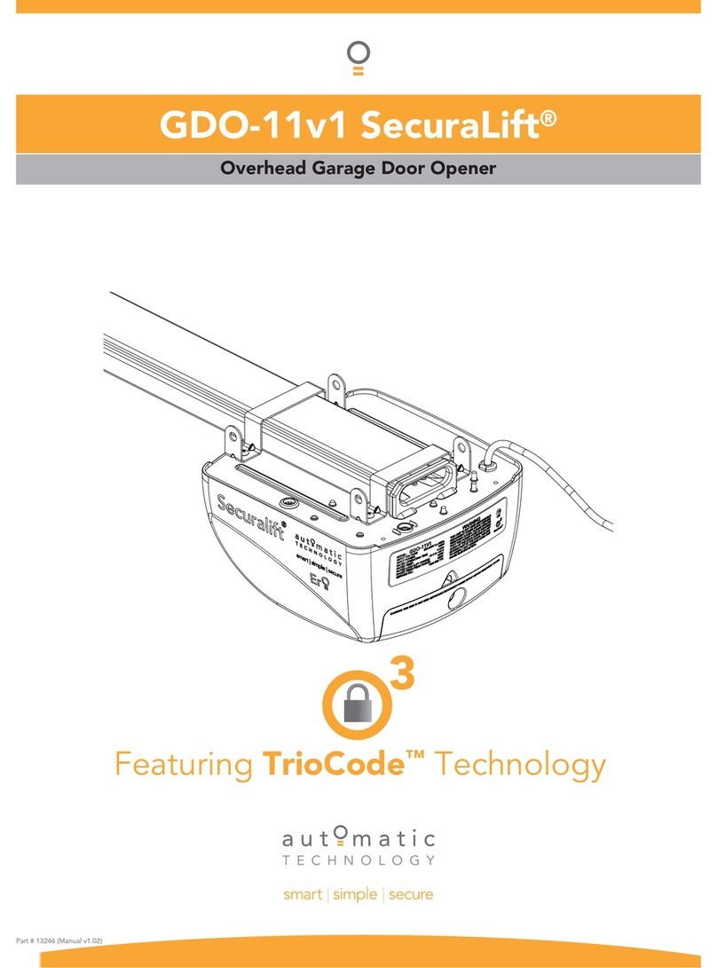 Automatic Technology GDO-11v1 SecuraLift User manual