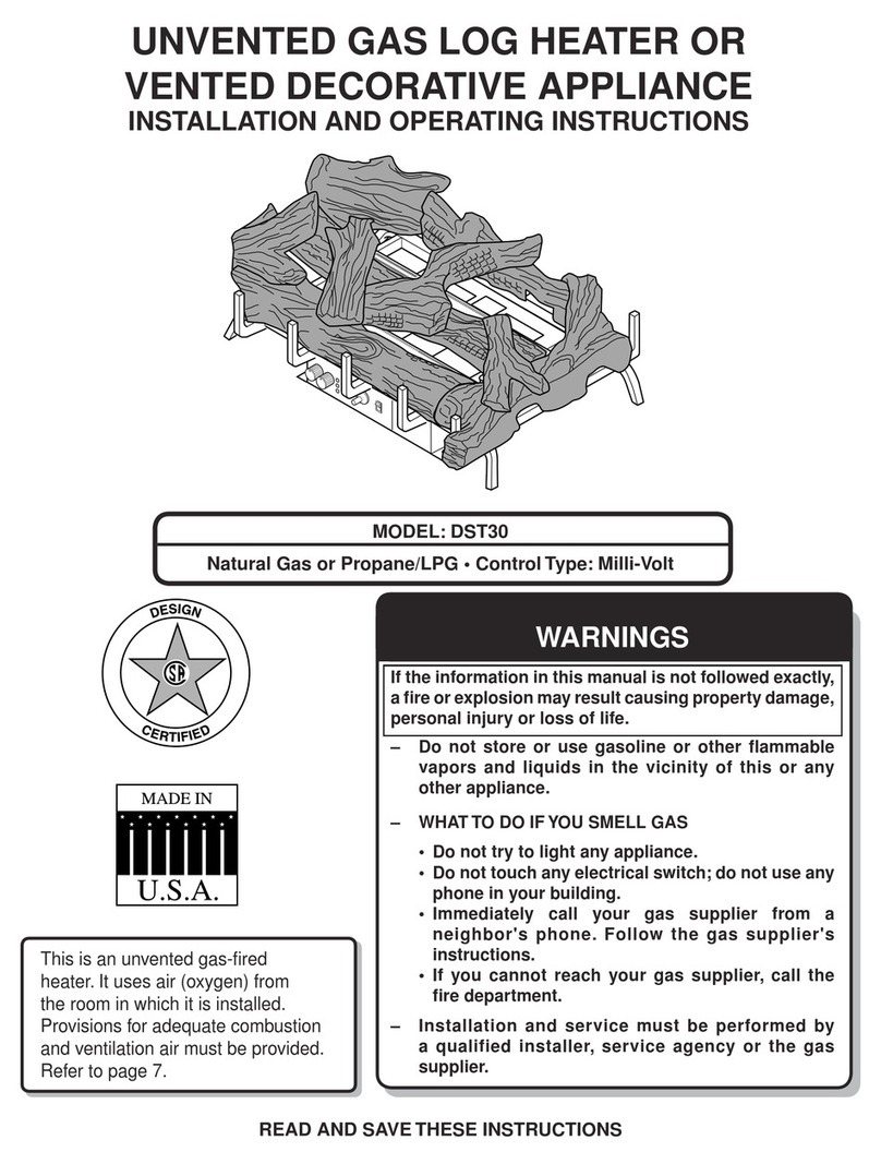 Monessen Hearth DST30 User manual