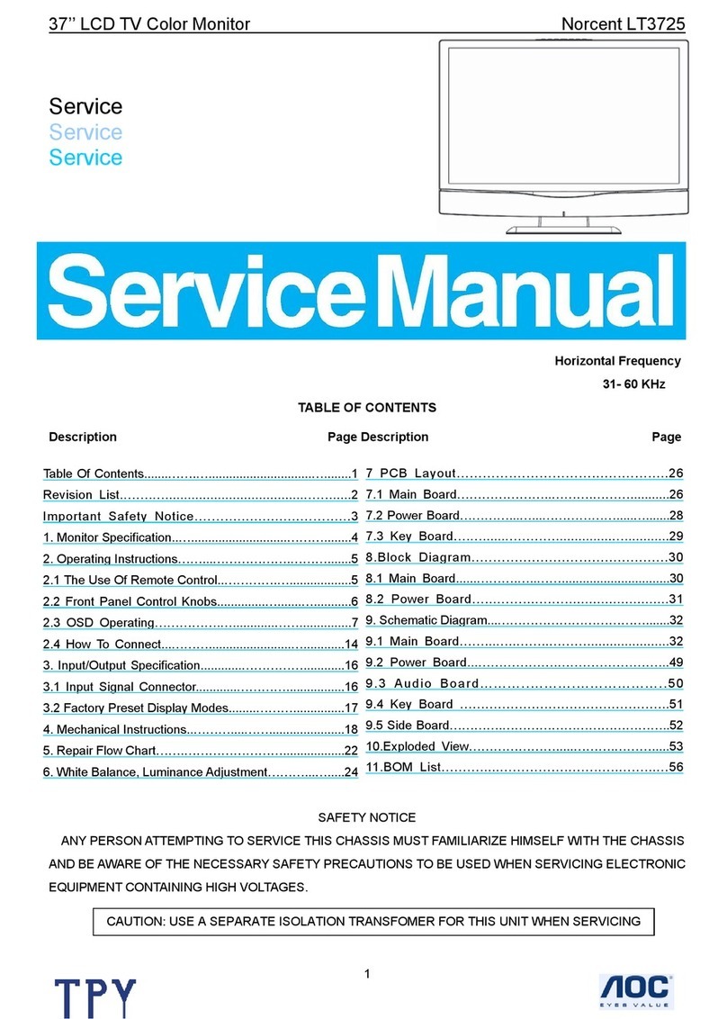 AOC Norcent LT3725 User manual