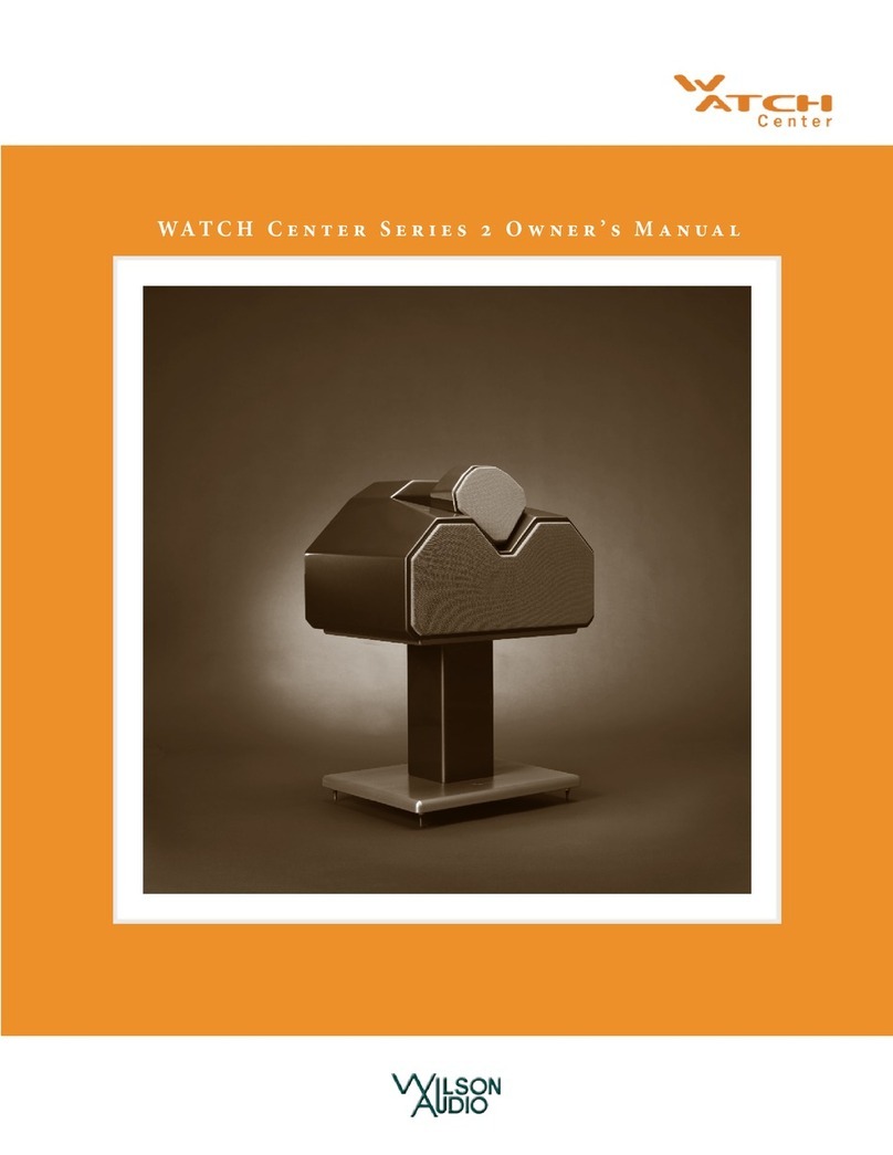 WILSON AUDIO Watch Surround 2 Series owner's manual